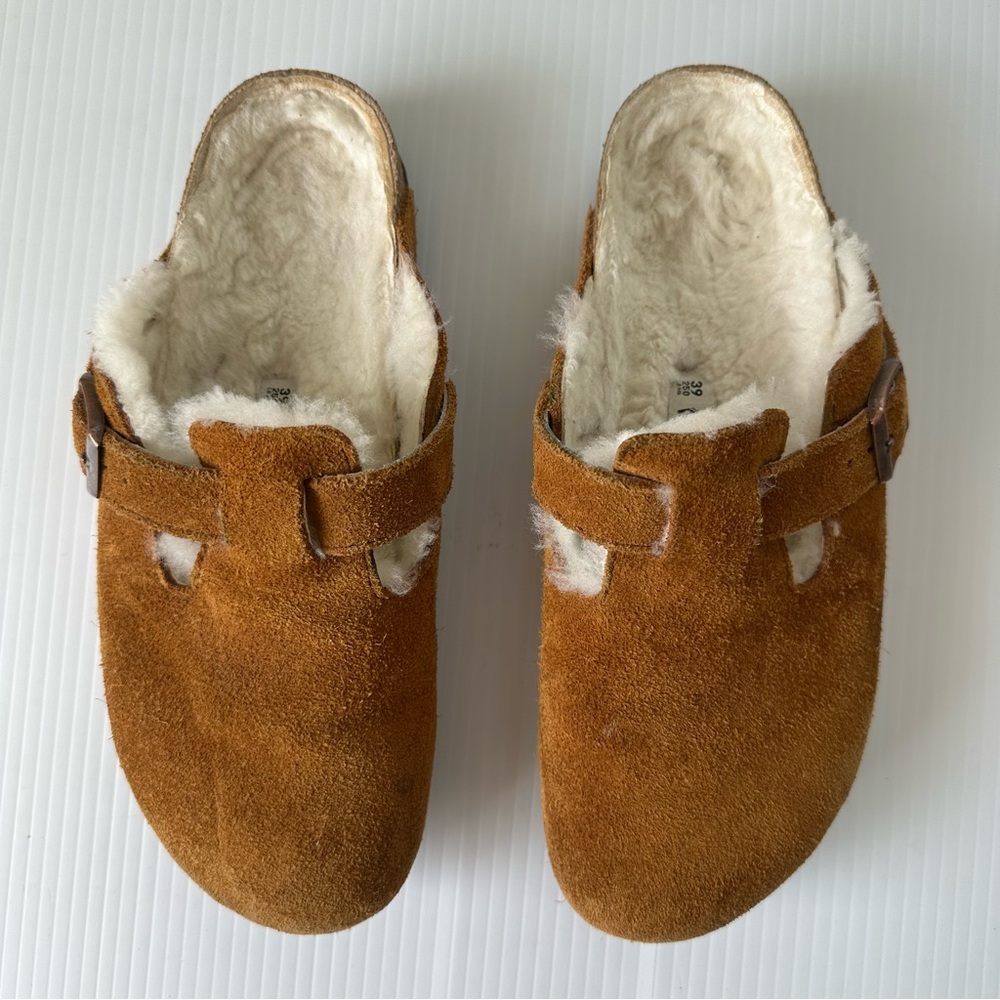 Birkenstock Boston Shearling Clogs Mink, 8-8.5 (39) - Picture 12 of 13
